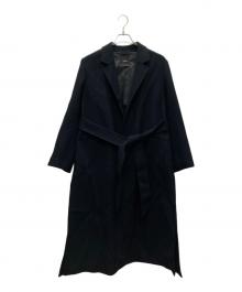 anuans（アニュアンス）の古着「リバーロングチェスターコート/1523500288-0」｜ブラック
