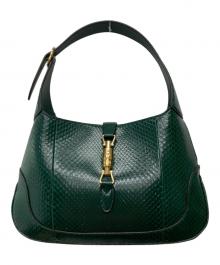 GUCCI（グッチ）の古着「ジャッキー/パイソンバック//636709」｜グリーン
