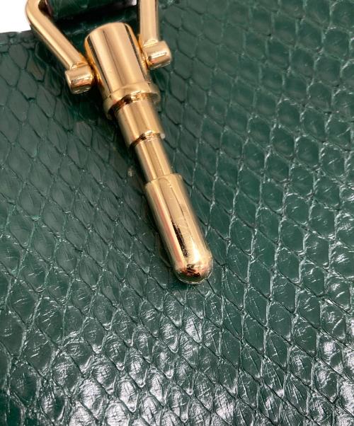 GUCCI（グッチ）GUCCI (グッチ) ジャッキー/パイソンバック//636709 グリーンの古着・服飾アイテム