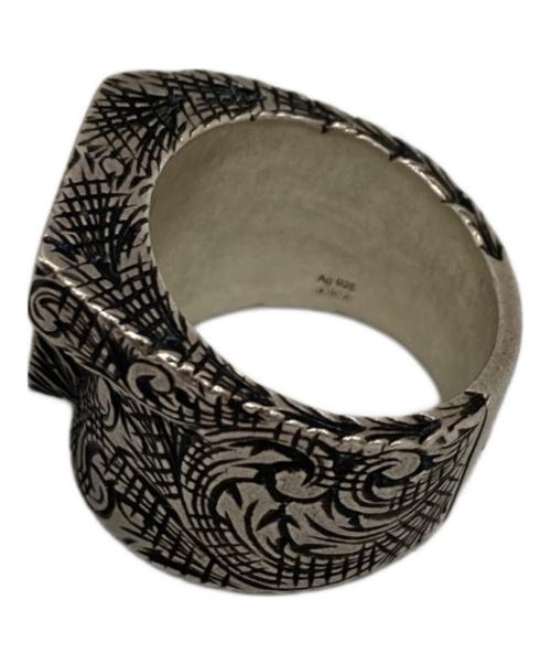 GUCCI（グッチ）GUCCI (グッチ) アラベスク柄イニシャルリング シルバー サイズ:15号の古着・服飾アイテム