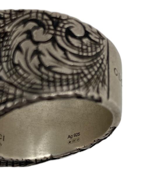 GUCCI（グッチ）GUCCI (グッチ) アラベスク柄イニシャルリング シルバー サイズ:15号の古着・服飾アイテム