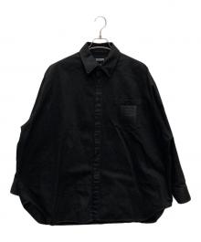 RAF SIMONS（ラフシモンズ）の古着「OVERSIZED DENIM SHIRT/231-M243」｜ブラック