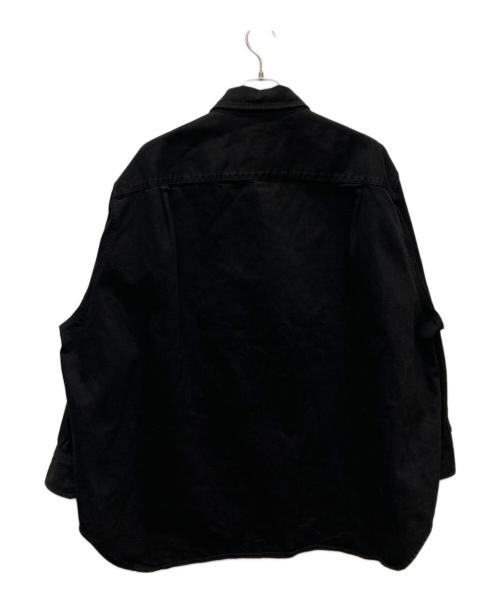 RAF SIMONS（ラフシモンズ）RAF SIMONS (ラフシモンズ) OVERSIZED DENIM SHIRT/231-M243 ブラック サイズ:ＸＳの古着・服飾アイテム