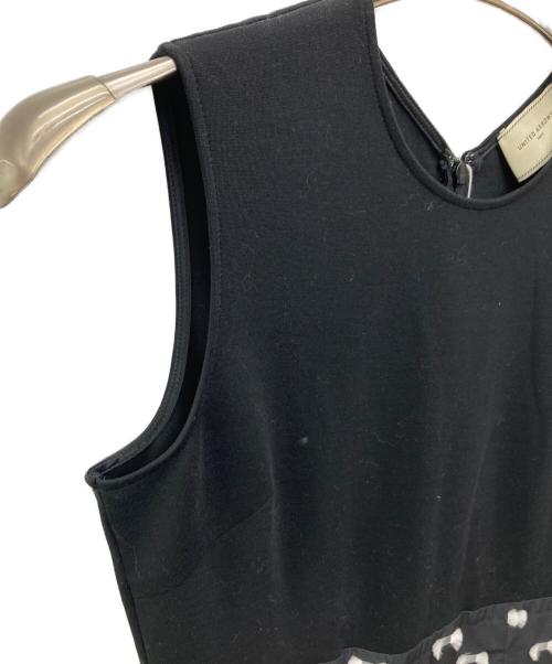 UNITED ARROWS（ユナイテッドアローズ）UNITED ARROWS (ユナイテッドアローズ) リボン カットジャカード コンビ ワンピース/1526-162-3830 ブラック サイズ:36の古着・服飾アイテム