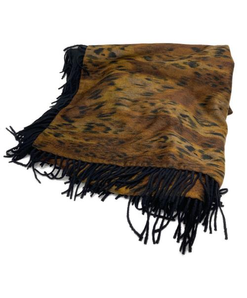 LORO PIANA（ロロピアーナ）LORO PIANA (ロロピアーナ) カシミヤ大判ストール ブランケット ブラック×ベージュの古着・服飾アイテム