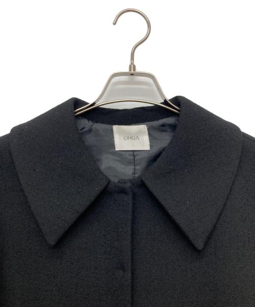 OHGA（オオガ）OHGA (オオガ) ボンディングツイードコート/OHGA-8007 ブラック サイズ:Sの古着・服飾アイテム