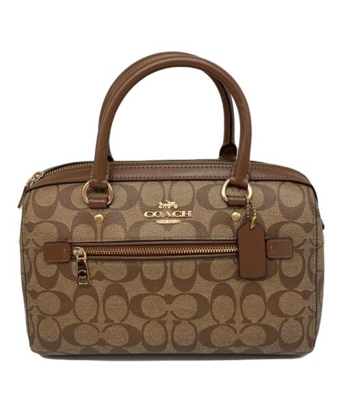 COACH（コーチ）COACH (コーチ) 2WAYバッグ/F83607/ローアン サッチェル シグネチャー キャンバス ベージュの古着・服飾アイテム