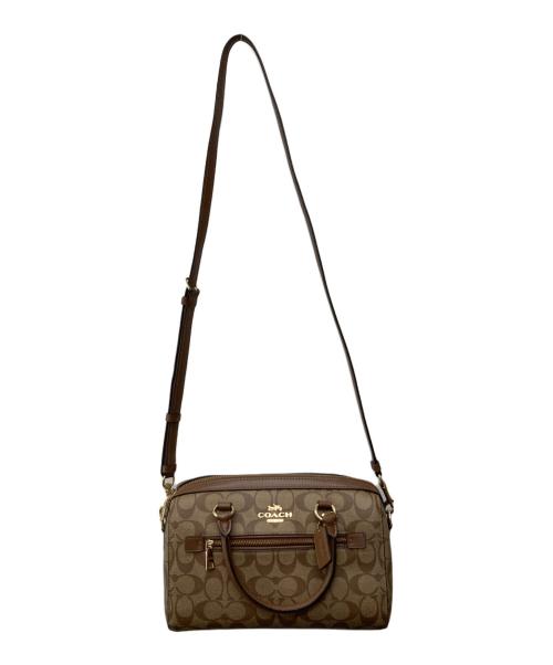 COACH（コーチ）COACH (コーチ) 2WAYバッグ/F83607/ローアン サッチェル シグネチャー キャンバス ベージュの古着・服飾アイテム