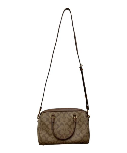 COACH（コーチ）COACH (コーチ) 2WAYバッグ/F83607/ローアン サッチェル シグネチャー キャンバス ベージュの古着・服飾アイテム