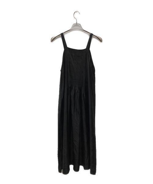 BUNON（ブノン）BUNON (ブノン) Khadi Silk Pintuck Cami Dress ブラック サイズ:Ｌの古着・服飾アイテム