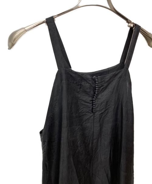 BUNON（ブノン）BUNON (ブノン) Khadi Silk Pintuck Cami Dress ブラック サイズ:Ｌの古着・服飾アイテム