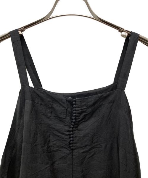BUNON（ブノン）BUNON (ブノン) Khadi Silk Pintuck Cami Dress ブラック サイズ:Ｌの古着・服飾アイテム