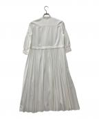 BALLSEYボールジィ）の古着「スパンブロード バックプリーツシャツワンピース/11-06-34-06001」｜ホワイト