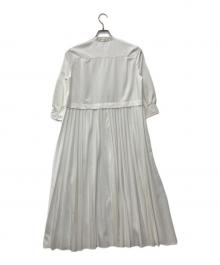 BALLSEY（ボールジィ）の古着「スパンブロード バックプリーツシャツワンピース/11-06-34-06001」｜ホワイト