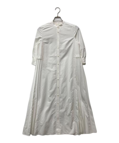 BALLSEY（ボールジィ）BALLSEY (ボールジィ) スパンブロード バックプリーツシャツワンピース/11-06-34-06001 ホワイト サイズ:36 未使用品の古着・服飾アイテム