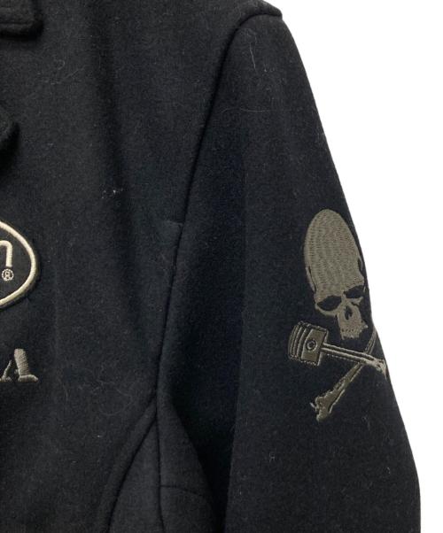 VANSON（バンソン）VANSON (バンソン) CROWS (クローズ) 武装戦線ウール ダブルライダースジャケット ブラック サイズ:XLの古着・服飾アイテム