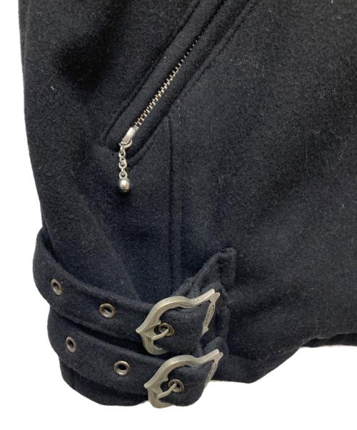 VANSON（バンソン）VANSON (バンソン) CROWS (クローズ) 武装戦線ウール ダブルライダースジャケット ブラック サイズ:XLの古着・服飾アイテム