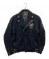 VANSON（バンソン）の古着「武装戦線ウール ダブルライダースジャケット」｜ブラック