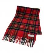 JOSHUA ELLISジョシュア エリス）の古着「カシミヤチェックマフラー」｜レッド