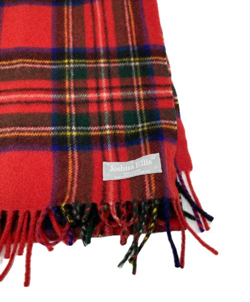 JOSHUA ELLIS（ジョシュア エリス）Joshua Ellis (ジョシュア エリス) カシミヤチェックマフラー レッドの古着・服飾アイテム