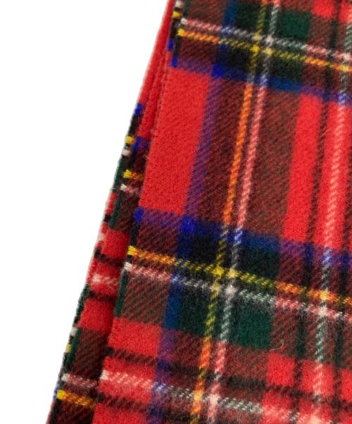 JOSHUA ELLIS（ジョシュア エリス）Joshua Ellis (ジョシュア エリス) カシミヤチェックマフラー レッドの古着・服飾アイテム