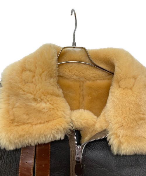 VELUOKLDLY（ヴェルオックリー）VELUOKLDLY (ヴェルオックリー) ムートンジャケット ブラウン サイズ:3XLの古着・服飾アイテム