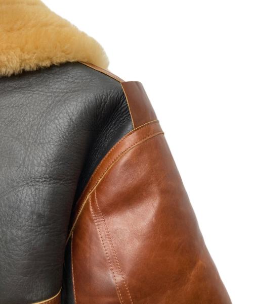 VELUOKLDLY（ヴェルオックリー）VELUOKLDLY (ヴェルオックリー) ムートンジャケット ブラウン サイズ:3XLの古着・服飾アイテム