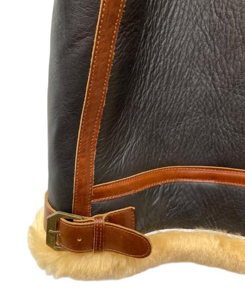 VELUOKLDLY（ヴェルオックリー）VELUOKLDLY (ヴェルオックリー) ムートンジャケット ブラウン サイズ:3XLの古着・服飾アイテム