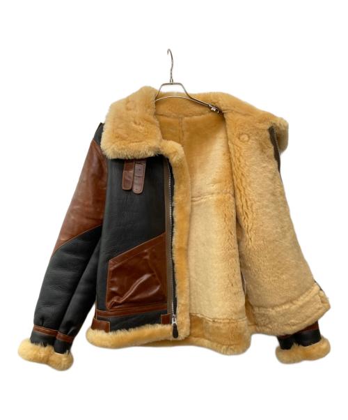 VELUOKLDLY（ヴェルオックリー）VELUOKLDLY (ヴェルオックリー) ムートンジャケット ブラウン サイズ:3XLの古着・服飾アイテム