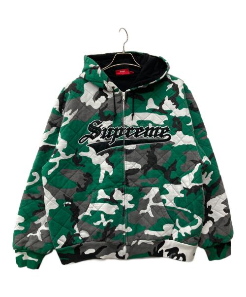 SUPREME（シュプリーム）Supreme (シュプリーム) 25FWQuilted Zip Up Hooded Sweatshirt グリーン サイズ:XLargeの古着・服飾アイテム