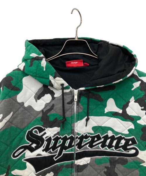 SUPREME（シュプリーム）Supreme (シュプリーム) 25FWQuilted Zip Up Hooded Sweatshirt グリーン サイズ:XLargeの古着・服飾アイテム