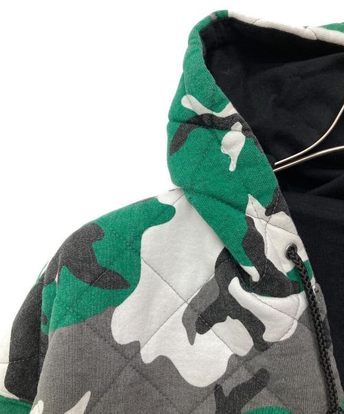 SUPREME（シュプリーム）Supreme (シュプリーム) 25FWQuilted Zip Up Hooded Sweatshirt グリーン サイズ:XLargeの古着・服飾アイテム