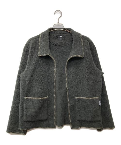 stussy（ステューシー）stussy (ステューシー) Woodsy Blanket Stitch Fleeceジャケット/218128 グレー サイズ:Sの古着・服飾アイテム