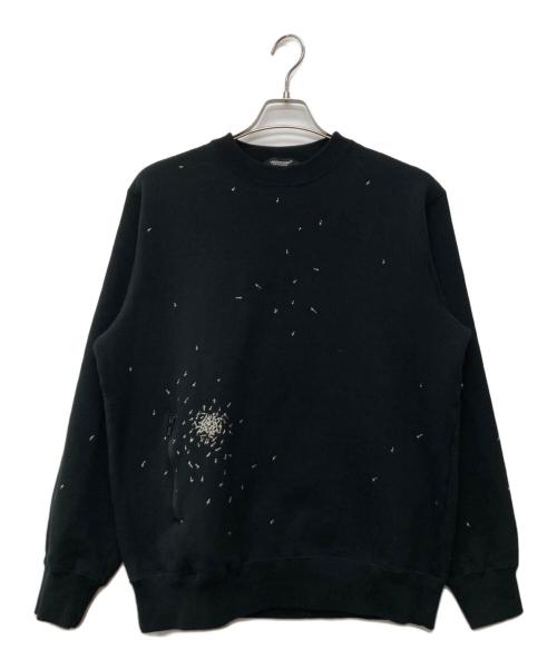 UNDERCOVER（アンダーカバー）UNDERCOVER (アンダーカバー) クロス刺繍スウェット/UC2D4802-5 ブラック サイズ:3の古着・服飾アイテム