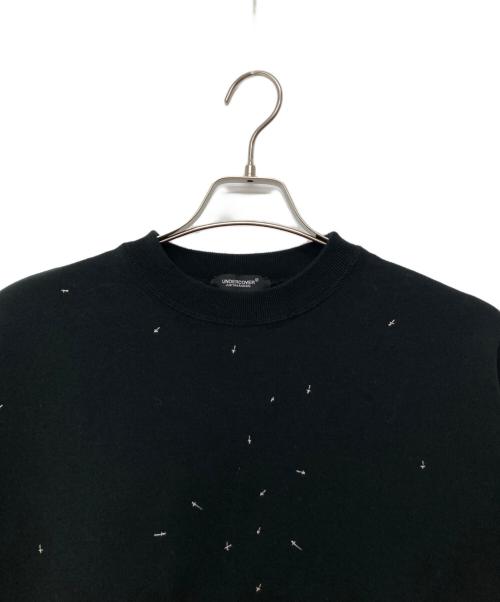 UNDERCOVER（アンダーカバー）UNDERCOVER (アンダーカバー) クロス刺繍スウェット/UC2D4802-5 ブラック サイズ:3の古着・服飾アイテム