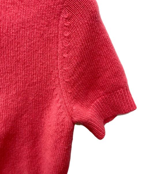 DIESEL（ディーゼル）DIESEL (ディーゼル) Dロゴデザイン半袖ニット/A06713 ピンク サイズ:3の古着・服飾アイテム