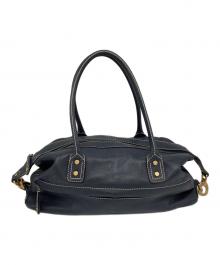 CELINE（セリーヌ）の古着「レザーミニボストンバック」｜ネイビー