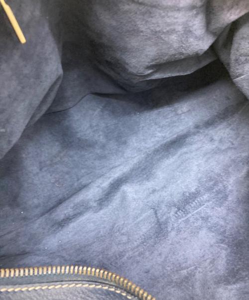 CELINE（セリーヌ）CELINE (セリーヌ) レザーミニボストンバック ネイビーの古着・服飾アイテム