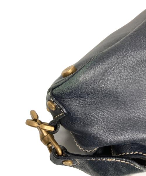 CELINE（セリーヌ）CELINE (セリーヌ) レザーミニボストンバック ネイビーの古着・服飾アイテム