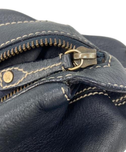 CELINE（セリーヌ）CELINE (セリーヌ) レザーミニボストンバック ネイビーの古着・服飾アイテム