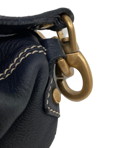 CELINE（セリーヌ）CELINE (セリーヌ) レザーミニボストンバック ネイビーの古着・服飾アイテム