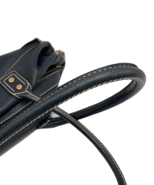 CELINE（セリーヌ）CELINE (セリーヌ) レザーミニボストンバック ネイビーの古着・服飾アイテム