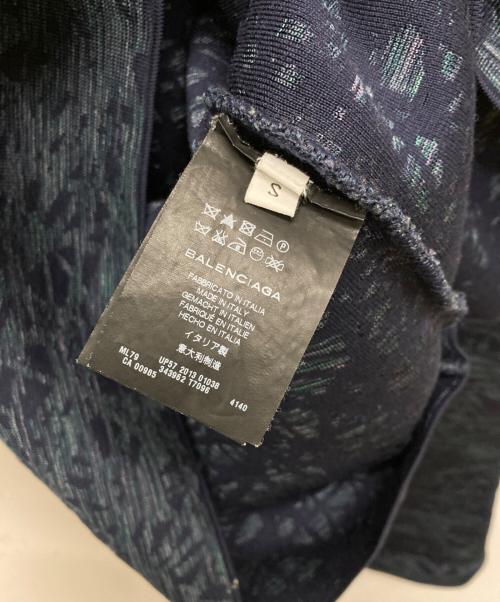 BALENCIAGA（バレンシアガ）BALENCIAGA (バレンシアガ) 総柄ニット/343962 T7062 ネイビー サイズ:Sの古着・服飾アイテム