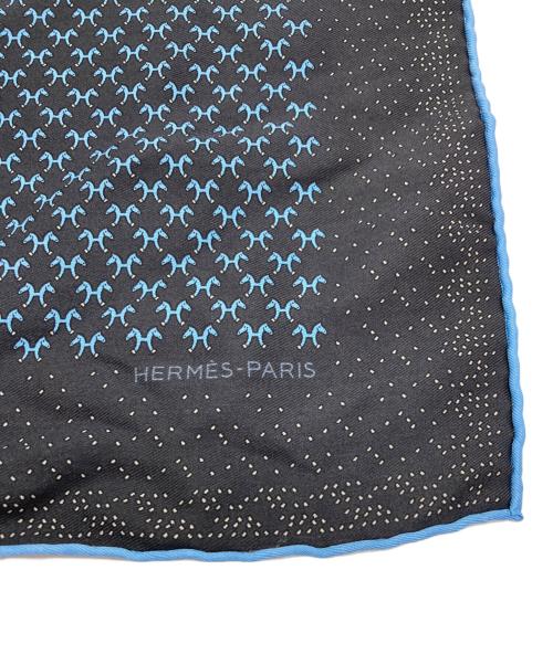 HERMES（エルメス）HERMES (エルメス) カレ40/スカーフ ネイビーの古着・服飾アイテム