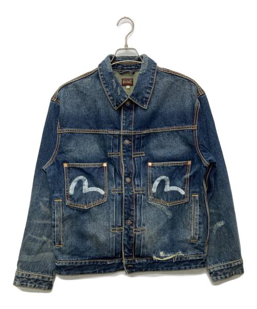 EVISU（エヴィス）EVISU (エヴィス) GDC (ジーディーシー) 25AWウォッシュド リラックスフィット デニムジャケット/2EAGDM5DJ6430RXDN インディゴ サイズ:Ⅿの古着・服飾アイテム