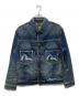 EVISU（エヴィス）の古着「25AWウォッシュド リラックスフィット デニムジャケット/2EAGDM5DJ6430RXDN」｜インディゴ
