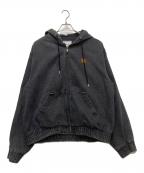 ADER errorアーダーエラー）の古着「Sig; SV Tag hooded work jacket/BN42FYJK0104BK」｜ブラック
