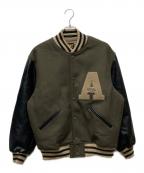 AT-DIRTYアットダーティ）の古着「ATD- AWARD JACKET/NO-078」｜オリーブ