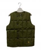AT-DIRTYアットダーティ）の古着「ATD-ARMOR DOWN VEST」｜オリーブ