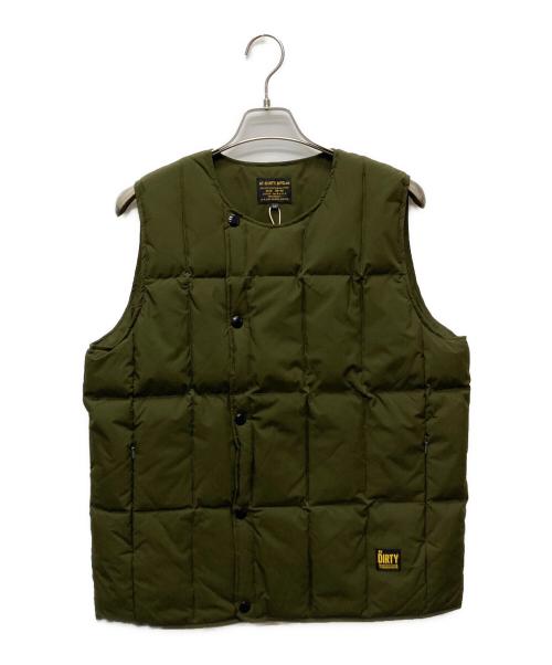 AT-DIRTY（アットダーティ）AT-DIRTY (アットダーティ) ATD-ARMOR DOWN VEST オリーブ サイズ:Ｍ 未使用品の古着・服飾アイテム